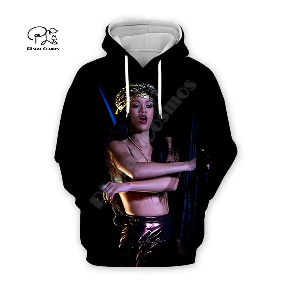 PLstar Cosmos 3DPrint Singer Star Rihanna летняя популярная уличная одежда в стиле Харадзюку