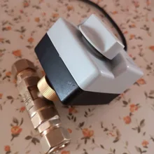 2 Way 3 провода латунный моторизованный шаровой клапан 6VA IP54 AC220V DN15 DN20 DN25 Электрический Actuato ручной переключатель