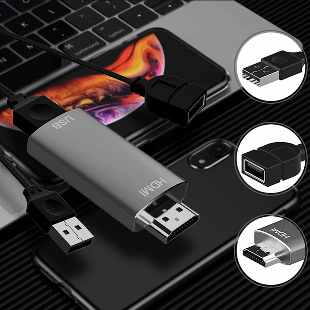 USB C Micro-USB к HDMI 4K кабель HD tv Цифровой AV адаптер для samsung Apple Macbook Micro-USB телефон экран к HD tv