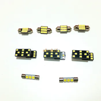 

July King 9pcs 6000K 2835SMD LED Reading Light Case for Subaru Legacy 2010-2014, 4 Dome + 1 Trunk + 2 Door + 2 Makeup lights