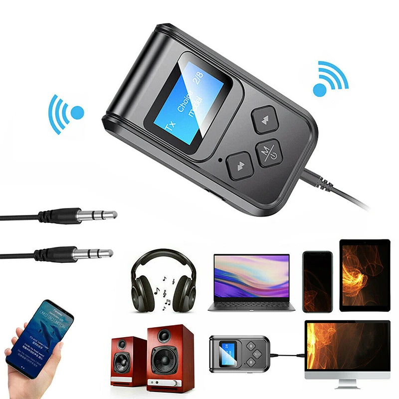 For Car Home Headphones 1pc Universal bluetooth 5 0 Audio Transmitter Receiver Portable Stereo Wireless Adapter Receiver Pohiks