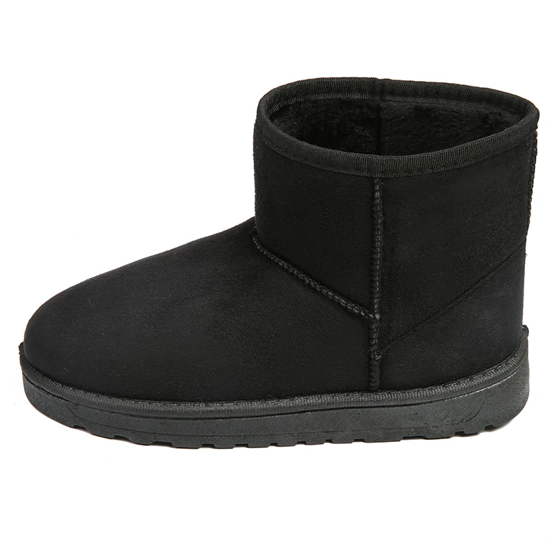 Vicamelia/женские зимние ботинки; коллекция года; Зимние женские ботильоны; теплые ботинки из искусственной кожи на плоской подошве; женская фиолетовая обувь из искусственного хлопка; 440 - Color: black
