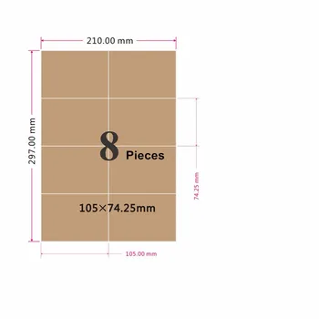 

A4 Kraft Paper Stickers Suitable For Laser Inkjet Self Adhesive Printing Brown Label Party Favor Retro Printed Seal Gift Sticker