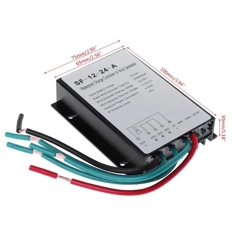 

600W 12V/24V Waterproof Wind Turbine Generator Charge Controller Wind Controller