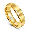 Somen New Arrival Classic Men Ring Gold Color 6mm 8mm Width Tungsten Carbide Unisex Luxury Wedding Band Simple Ring Jewelry 2