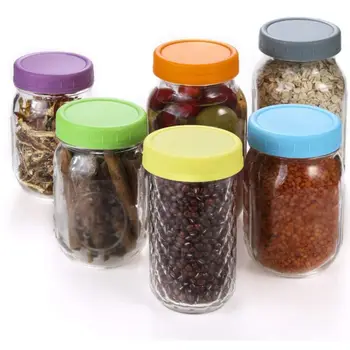 

Kitchen Plastic Sealing Lid Glass Jar Storage Canning Lids Fresh-keeping Lids Round Household Kitchen Food Container Covers