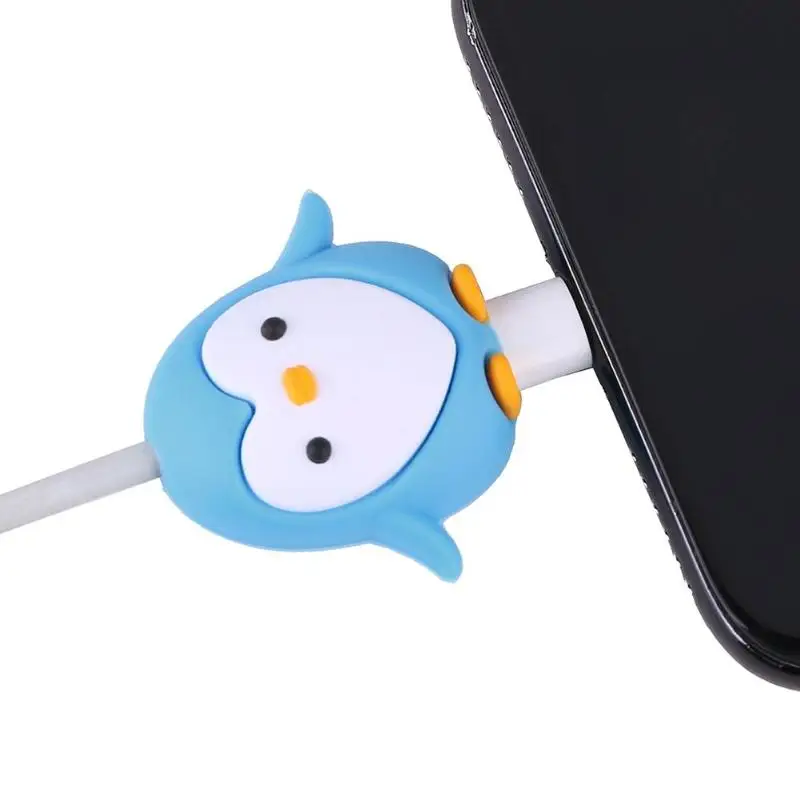 Мультяшный кабель для защиты от укусов животных, милый мини USB кабель для передачи данных, зарядное устройство для мобильного телефона, аксессуары для смартфонов