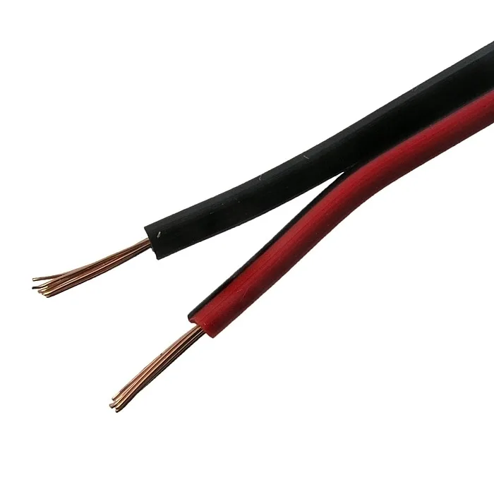 20 Meters Speaker Cable For Speakers Redblack 2x0.25 Cu + Cca Speaker