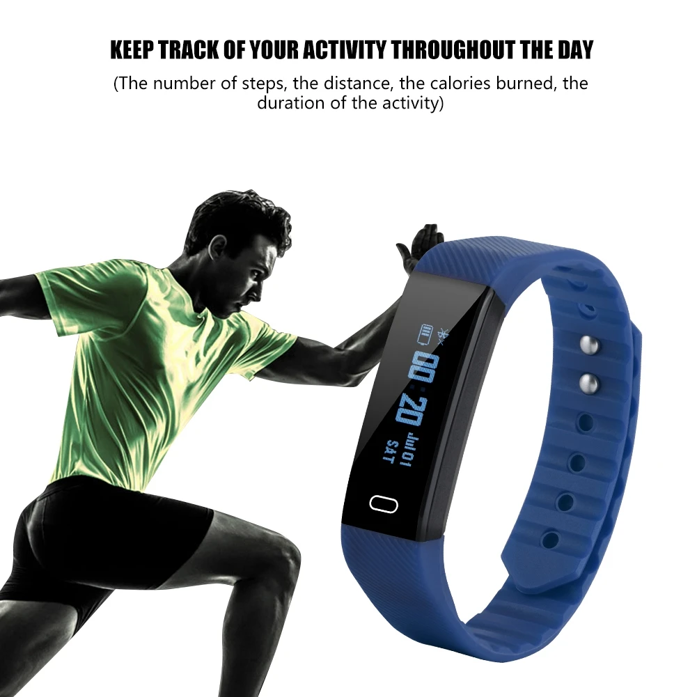 Watch smart bracelet 0.86 Inch IPS Color Screen Smart Bracelet Sports Pedometer LED Display Polymer Lithium Battery