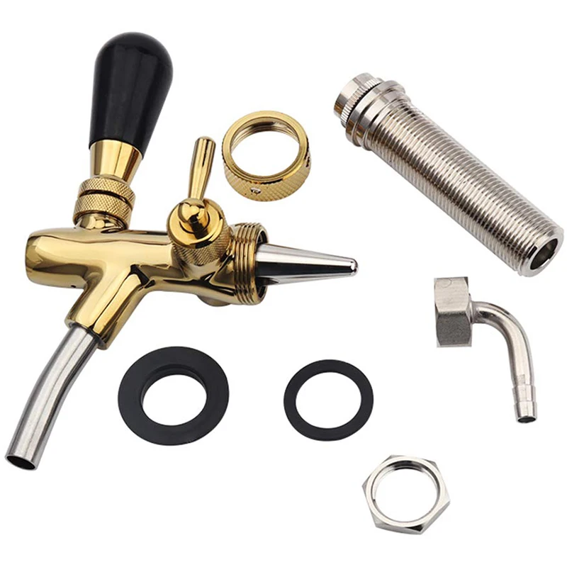  Beer Faucet Adjustable Beer Faucet Beer Handle Faucet Flow Control Faucet Faucet Kit for Brewed Dra