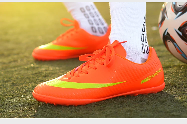 Дизайнерская детская обувь для мальчиков-подростков, Zoom Phantom Venom Pro TF Superfly 7 Elite Orange Cleat CR7, футбольная обувь для детей