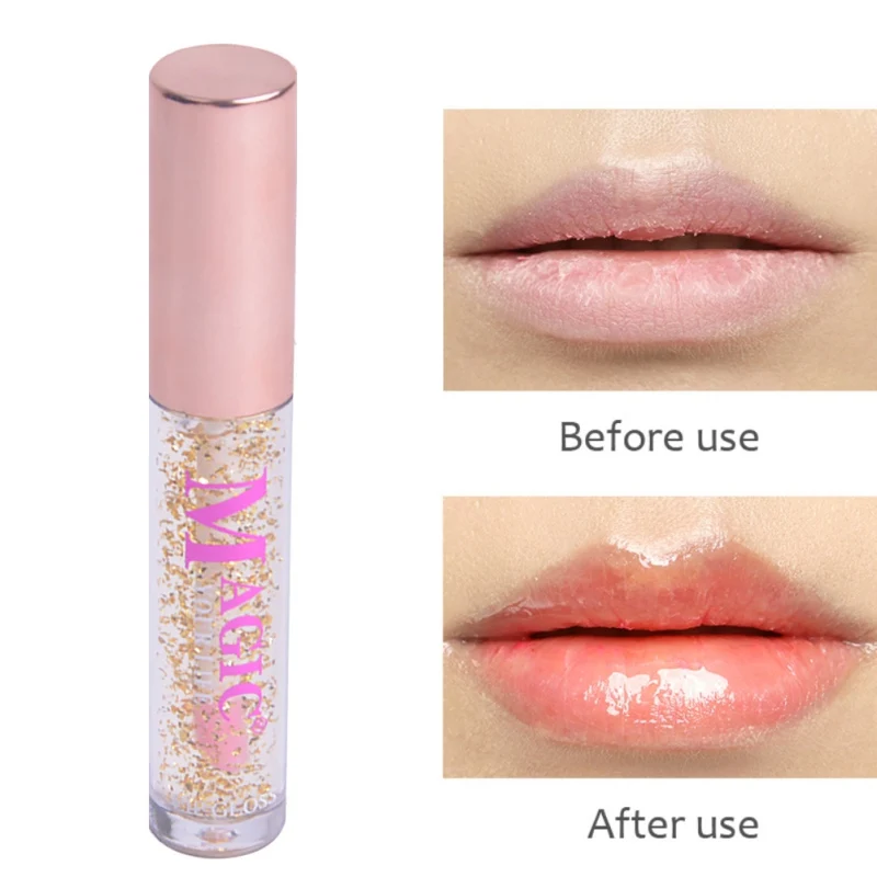 

New Shimmer Moisturizer Lip Gloss Temperature Change Color Liquid Lipstick Lip Plumper Oil Long Lasting Makeup Lipgloss Hot Sale