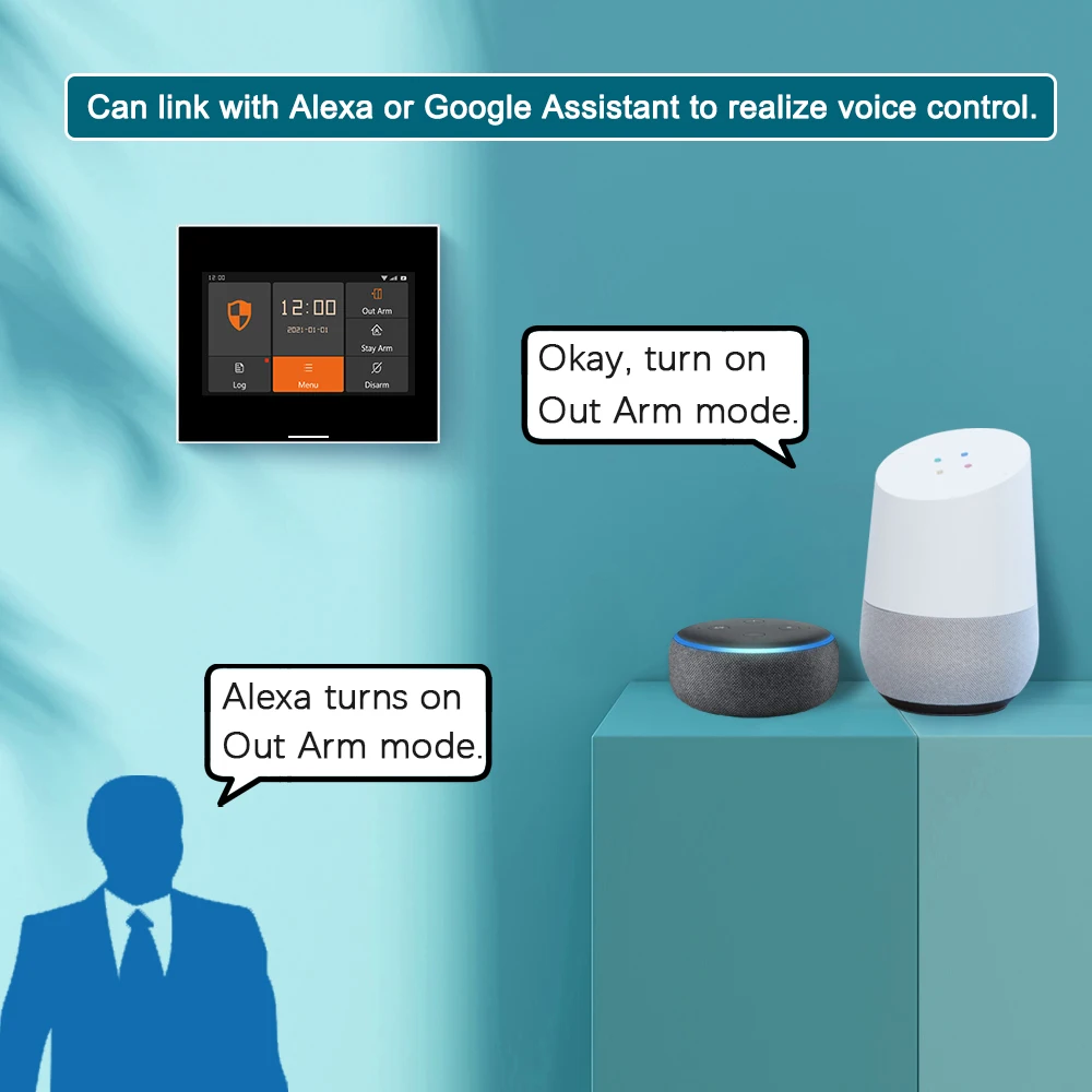 remoto por aplicativo vida inteligente ota com sensor de movimento sirene 03