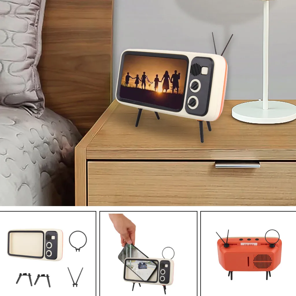 Portable Retro Mini TV Design Mobile Phone Holder stand for 4.7-5.5in samrt phone iphone samsung HUAWEI xiomi | Мобильные телефоны