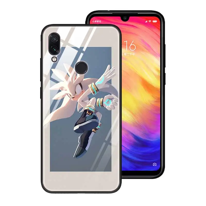 Чехол из закаленного стекла для Red mi 7 8A Note6 7 8 K20 K20 Pro Shell для Xiaomi mi A3 CC9E CC9 задняя оболочка мультяшная звуковая Ежик - Цвет: T05