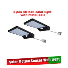 2/4pcs 48 LED Solar Light Outdoor Solar Lamp PIR Motion Sensor Solar Panel Night Security Wall Light Garden Yard Path Waterproof 2/4pcs 48 LED Solar Light Outdoor Solar Lamp PIR Motion Sensor Solar Panel Night Security Wall Light Garden Yard Path Waterproof