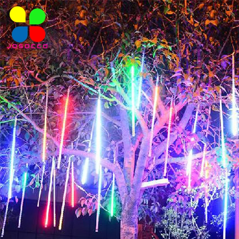 JOSOCCO Led 30 см метеоритный дождь дождевая трубка Рождественская гирлянда Рождественская елка Navidad декоративная Рождественская наружная гирлянда