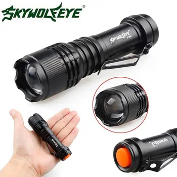 

Skywolfeye 2000LM CREE Q5 AA/14500 3 Modes ZOOMABLE LED Flashlight Torch Super Outdoor travel lighting flashlight #2A09