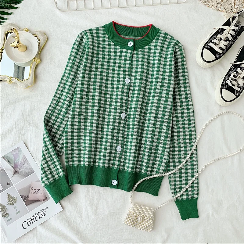 

2019 Year New Women Jackets Outwear Full Sleeves O-Neck Single Breasted Knitted Cotton Casual Short Coat Clothes