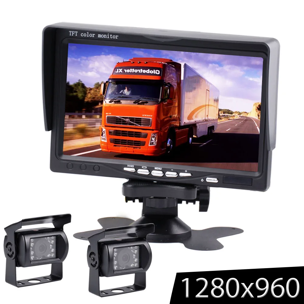

7 Inch Color LCD Screen Car Rear View Camera Monitor For Car Rearview Monitors Auto Parking Backup Reverse Headrest Monitor