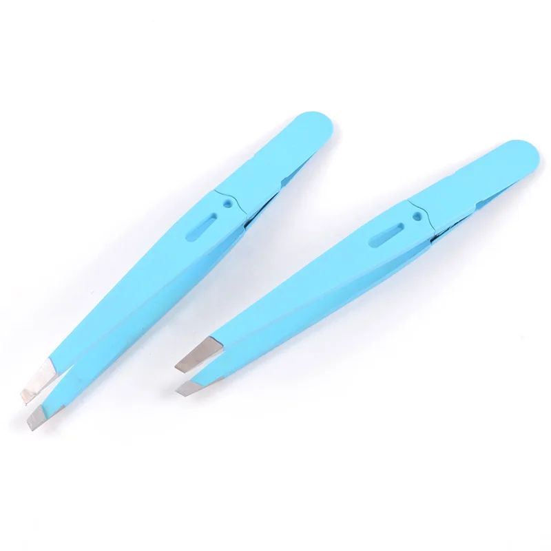 1pcs Beauty Professional Clip Eyelash Hair Tweezer Depilatory Slanted Puller Eyebrow Eyelid Sticker Tweezers Makeup Tools 4