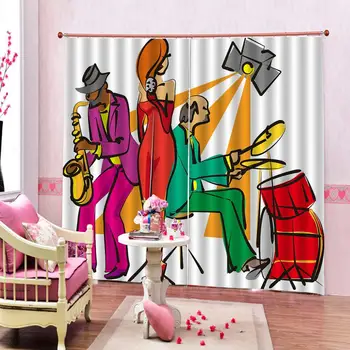 

Luxury Blackout 3D Window Curtains For Living Room Bedroom simple curtains music curtains