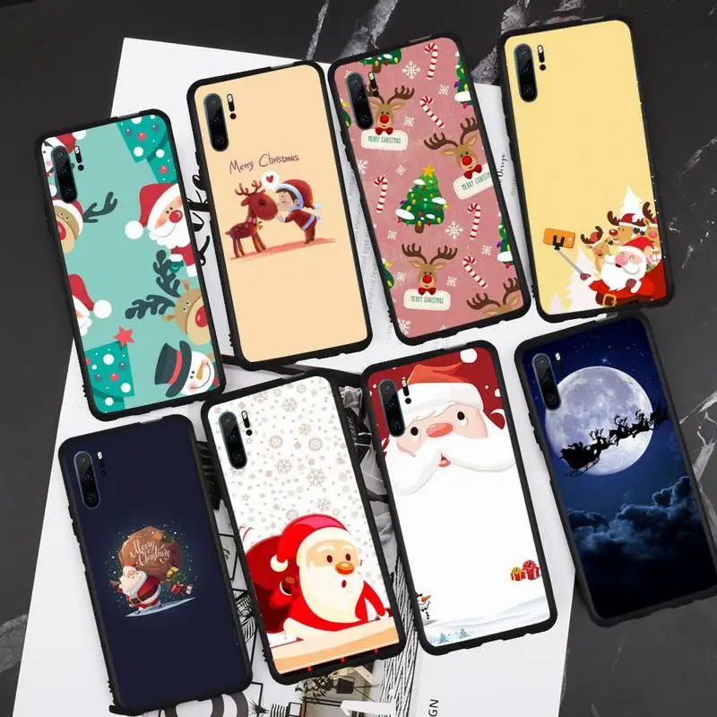 

Christmas Gift Santa Claus Phone Case For Huawei P9 P10 P20 P30 Pro Lite smart Mate 10 Lite 20 Y5 Y6 Y7 2018 2019