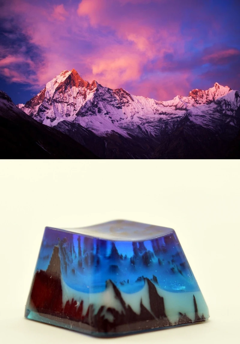 Nova artesanal backlight resina keycaps para cherry