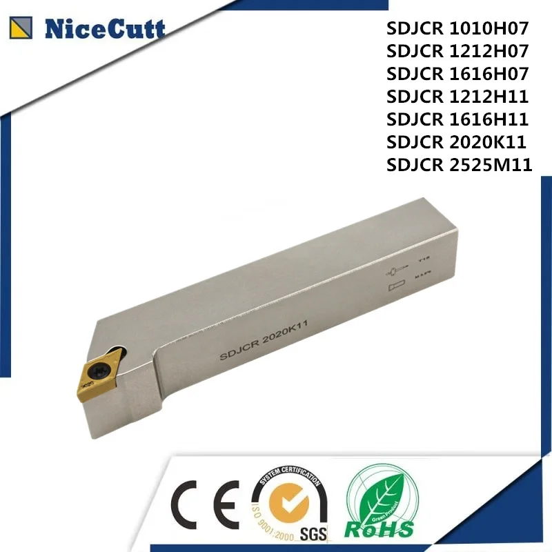 Nicecutt SDJCR внешний токарный инструмент держатель для DCMT вставить токарный инструмент держатель