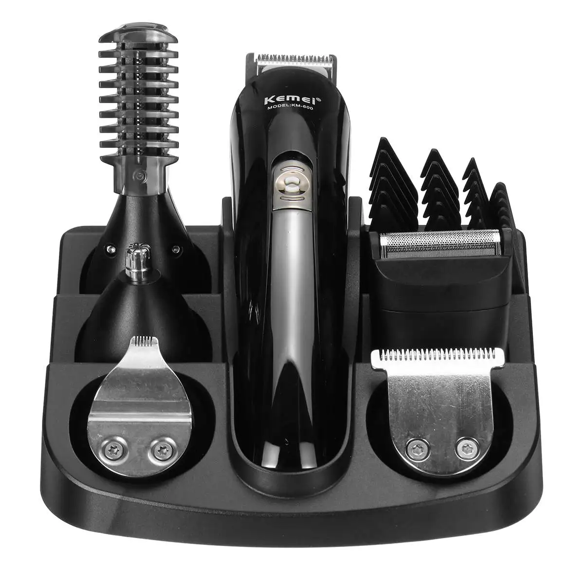 Черный 12 шт. многофункциональная машинка для стрижки волос профессиональный триммер для волос Электрический триммер для бороды машинка для стрижки волос тример резак 5