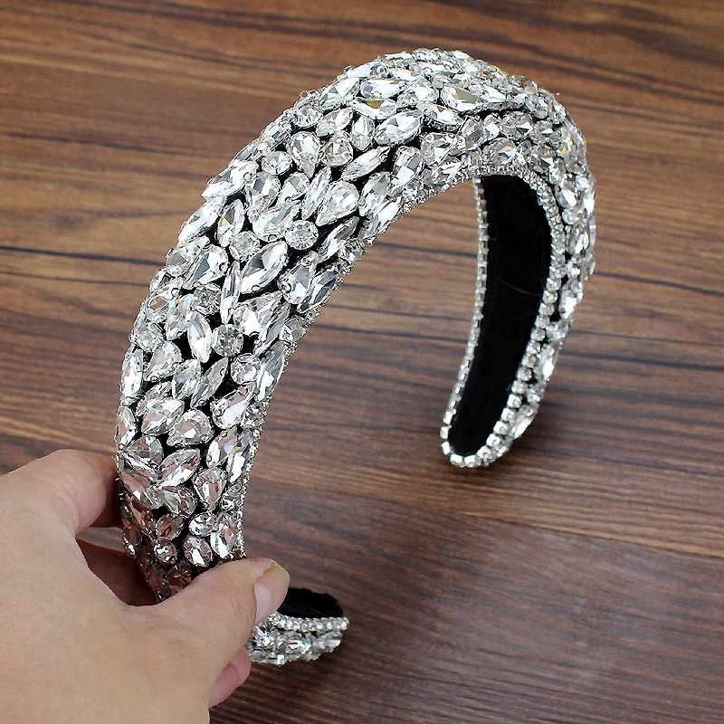Clear Crystal Gem Headbands For Women bridal headwear jewelry accessories jewelry set hair accessory hair headdress