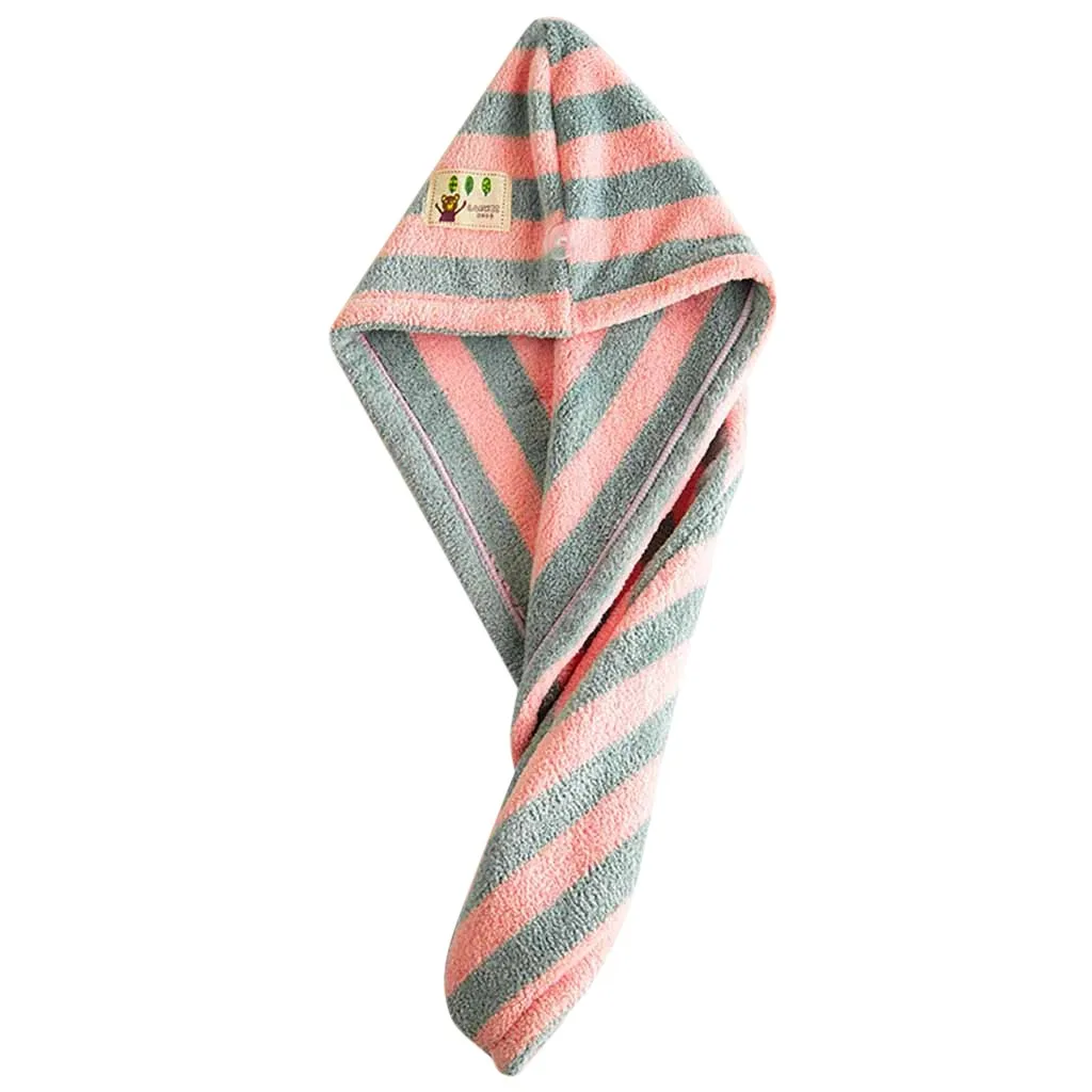 Microfiber Hair Quickly Dry Hair Hat Wrapped Towel Bathing Cap Dry Hair Cap Thickening And Quick-drying Shower Cap - Color: B
