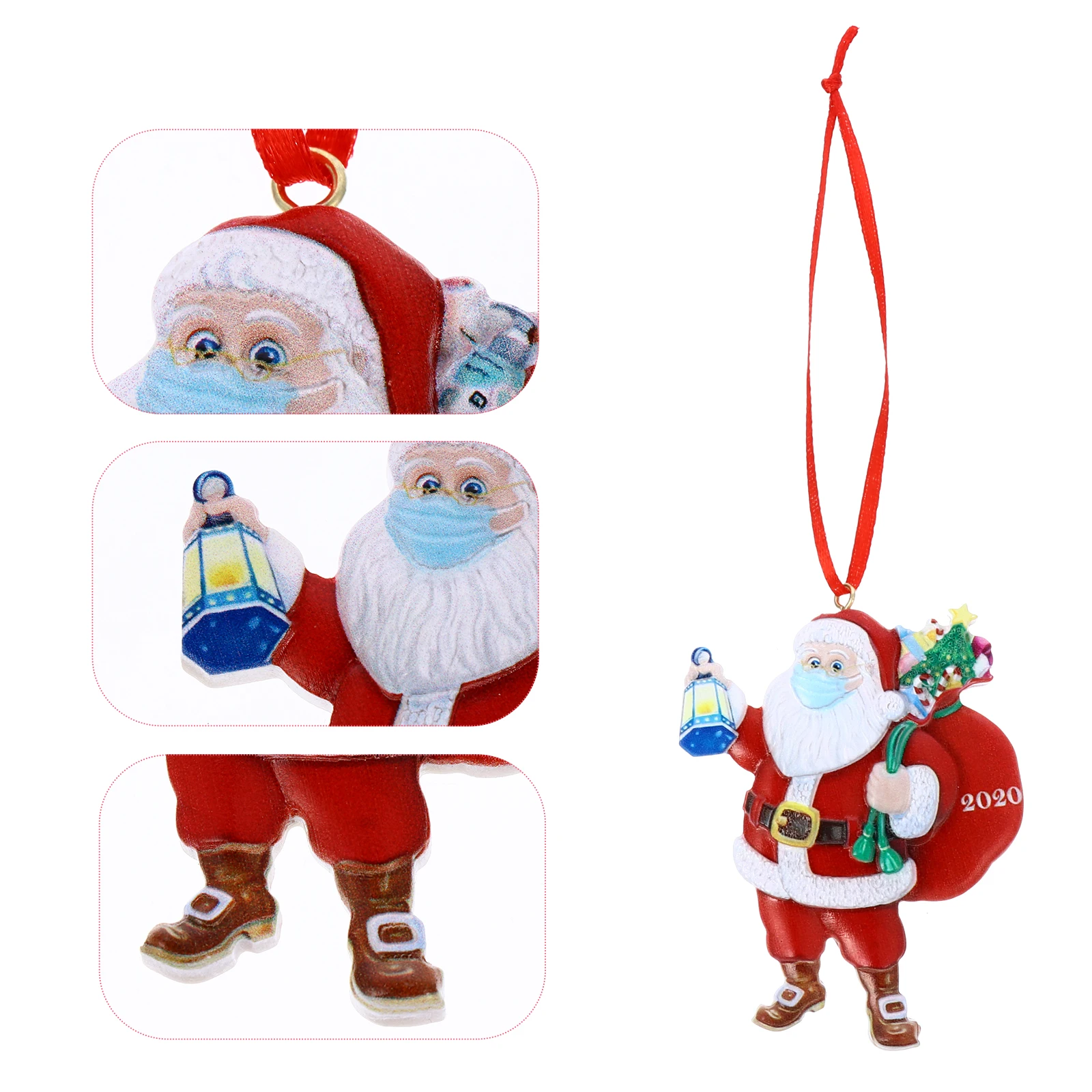 Для волос (4 предмета) Рождество дерево Подвеска Рождественский Санта Клаус висит