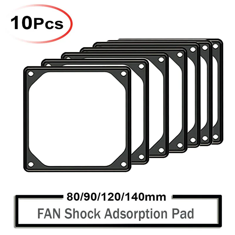 Anti-vibração Junta do fã do Silicone Ruído Que Reduz a Almofada da Gaxeta do Silenciador para o fã da Caixa do Computador do pc 10 Peças 80 mm 90 mm 92 mm 120 mm 140 mm