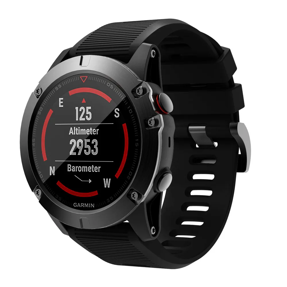 Ремешок силиконовый для смарт часов Garmin Fenix 6X/6X Pro/ 5X/5X Plus/ Fenix3 3HR /3 Sapphire 26 мм|Ремешки