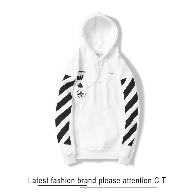 18SS OFF-WHITE OW новая безликая картина маслом мужская пара толстовка с капюшоном
