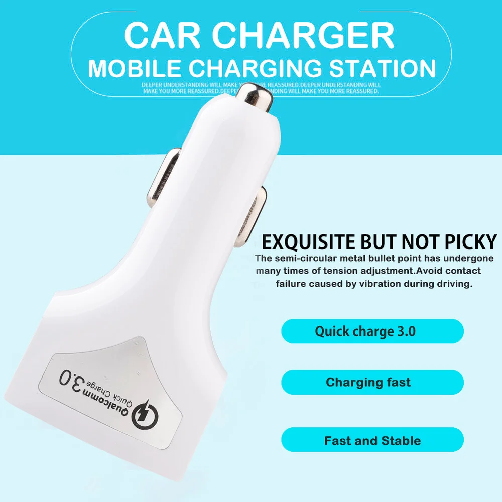 Dual USB Car Charger Car Charger 5V 3.5A QC3.0 Turbo Fast Charging Car-charger Dual USB Phone Charger For SAMSUNG XIAOMI