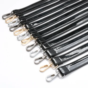 

Patent Black Bag Strap DIY Adjustable Replacement PU Leather Shoulder Bags Straps, Belts for Handbags, Purses (4 Metal Colors)
