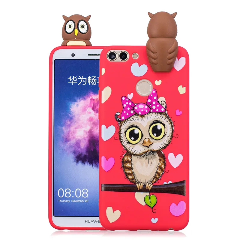 3D мягкий силиконовый чехол из ТПУ для Huawei P Smart 2019 Honor 8S 7S 7A 7C 8A 8X 10i 8 9 10 20 Lite милый с