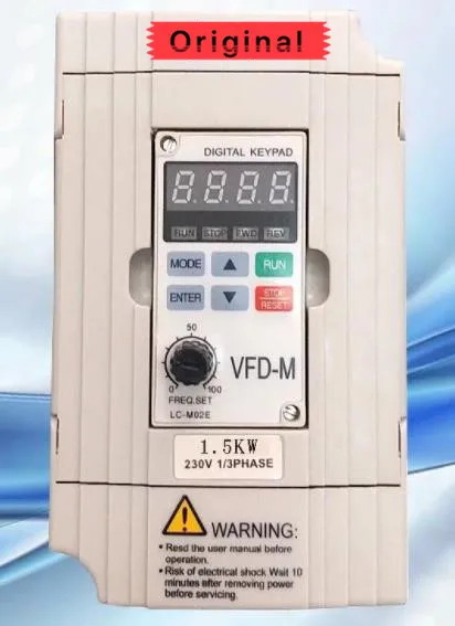 VFD-M инвертор электродвигатель переменного тока 1 фаза 220V 1.5Kw 2HP 7A 400 Гц VFD015M21A