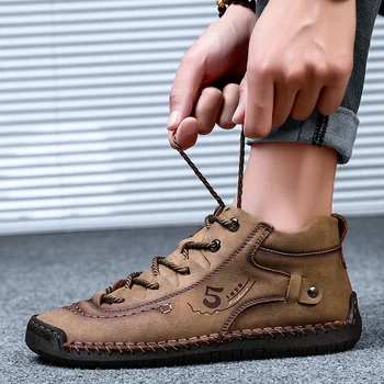 

Hot Sale Winter Men Boots With Fur Snow Boots Lace Up Waterproof Footwear Male Casual Men shoes Outdoor Fashion New Big Size 48