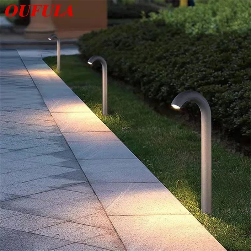 

OUFULA Nordic Creative Lawn Lamp Outdoor Modern LED Light Water Pipe Shape Waterproof for Home Garden