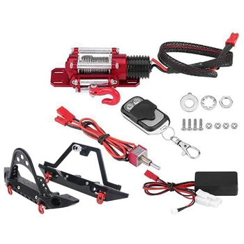 

Metal Front Bumper Winch Rear Spare Tire Bracket with Light for 1/10 RC Crawler Car TRX4 Axial SCX10 90046 TF2 CC01 KM2