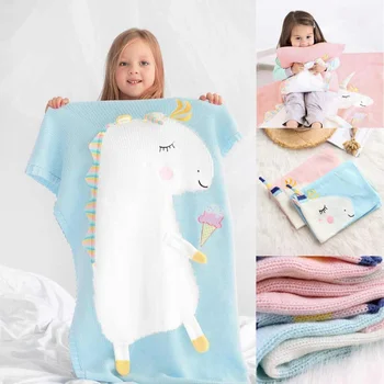 

Soft Muslin Blanket Baby for Unicorn Newborn Infant Kids Swaddle Winter Warm Towel
