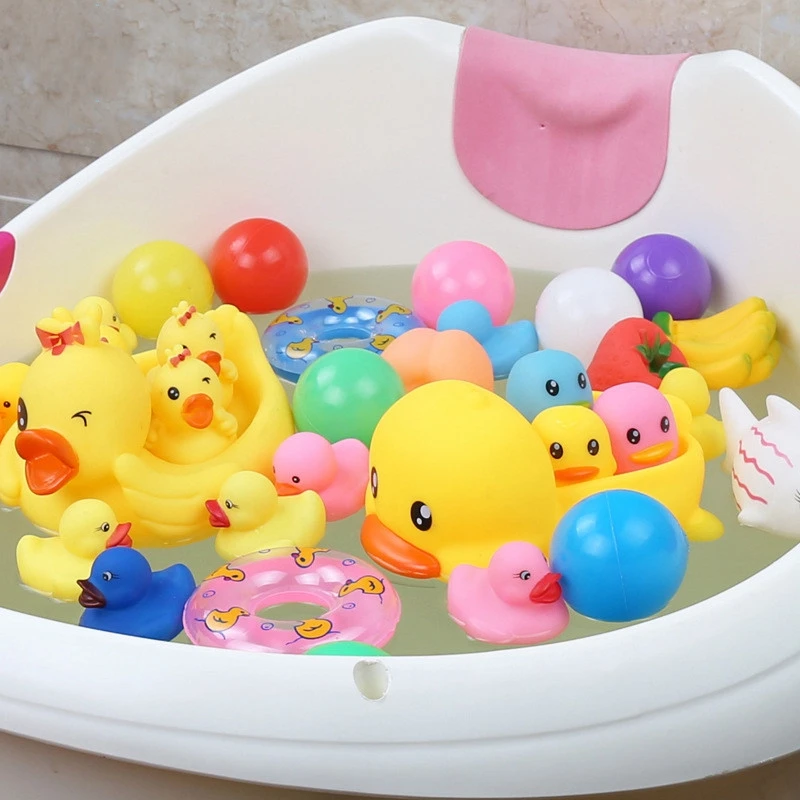 Детская игрушка резиновый для ванной каваи желтая утка вода игрушки морская