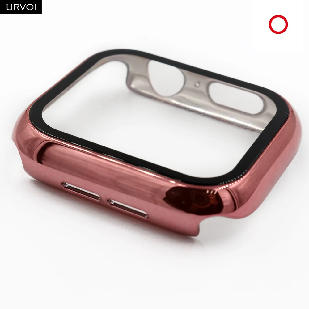 URVOI Matte Plastic Bumper with Tempered Glass for Smartwatch Protection