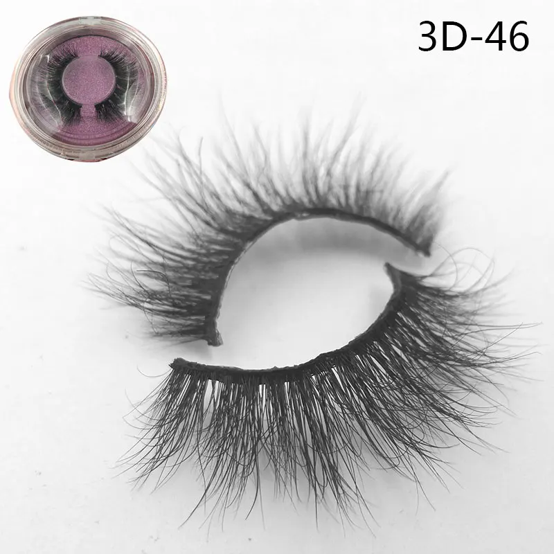 Iflovedekd оптом 3D норковые ресницы ручной работы объем мягкие натуральные длинные ресницы на заказ упаковка ваша собственная лента - Цвет: 3D-46