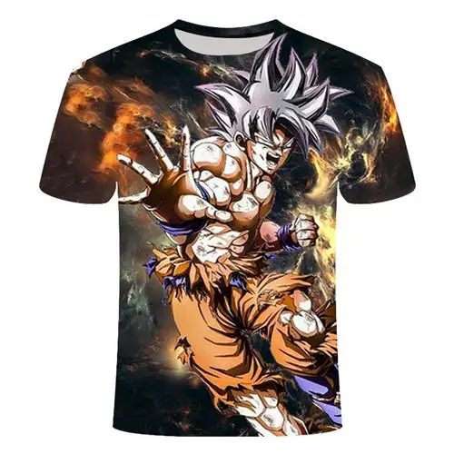 Новинка, футболка с драконом и шариком, Супер Saiyan Dragon Ball Z Dbz Son, футболка Goku Japan Vegeta, уличная, белая, Азиатский Размер 6XL - Цвет: TX003