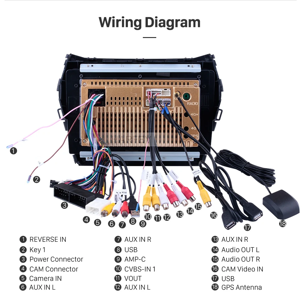Cheap Harfey Car Radio Android 9.0 For 2013 2014 2015-2017 Hyundai IX45 SantaFe 9 inch Bluetooth WIFI GPS Navigation Multimedia Player 17