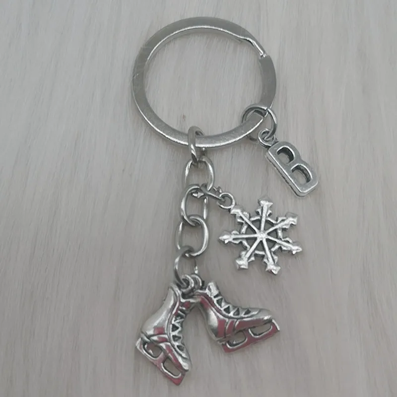 3D Skating Skate Alphabet Pendant 26 Initial Keychain Gift for Woman Man Key Ring Holder | Украшения и аксессуары
